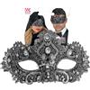 Maschera veneziana unisex argento