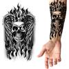 Tatuaggio teschio 14x30 cm per braccia
