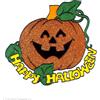 Funidelia Vetrofania zucca 'happy halloween' glitter 25 cm