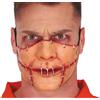 Maschera mezzo viso bocca cucita lattice