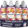 Coccolino Ammorbidente Concentrato Perfume Peonia Rossa e mela, Ammorbidente Lavatrice, Freschezza Lunga Durata, Dermatologicamente Testato, 45 Lavaggi, 8 x 952 ml