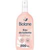 BIOLANE - Eau de toilette bebe Frescheur -Parfum Bébé après la toilette- NUOVA FORMULE - pour fille et Boç-200 ml-fabriqué in France