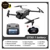 Drone RC GT50 8K Grigio Scuro GPS Brushless Doppia Fotocamera VR
