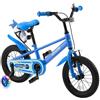 VEVOR Bicicletta per Bambini 14 pollici BMX Blu, per 3-5 Anni, con Rotelle, Bicicletta Sella e Manubrio Regolabili, Freno Anteriore e Contropedale Posteriore, Portaborraccia, Telaio in Acciaio al Carbo