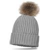 styleBREAKER Cappello in Maglia per Bambini con Pompon, Motivo a Coste e Fodera in Fleece Termico, Berretto Invernale con Pompon in Pelliccia Sintetica 04024031