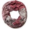 styleBREAKER sciarpa scalda collo con motivo a fiori, fiori di ibisco e Paisley, qualità calda e morbida, sciarpa, donna 01018058