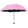 Vinuwu Ombrello da sole UPF 50+, protezione UV, SPF 50, compatto, leggero, pieghevole, da donna, cambia colore, floreale, per sole e pioggia