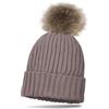styleBREAKER Cappello in Maglia per Bambini con Pompon, Motivo a Coste e Fodera in Fleece Termico, Berretto Invernale con Pompon in Pelliccia Sintetica 04024031