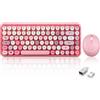 Perixx PERIDUO-713 Pink DE Funk Tastatur, Maus-Set Deutsch, QWERTZ Pink, Rosa (11713)