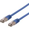 DELTACO S / FTP Cavo patch Cat6, Delta, LSZH, 3 m, blu