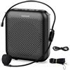 Merkloos Amplificatore vocale - 10 W - Microfono cablato con cuffia - Batteria ricaricabile USB-C - Clip da cintura