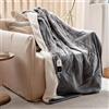 Merkloos Coperta elettrica - 130 x 180 cm - Pile e Sherpa - Grigio - 6 livelli di calore