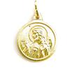 De Bussy Medaglia ciondolo Scapolare Madonna del Carmen Sacro Cuore di Gesù in argento sterling rivestito in oro 18kt, 16, Argento, Argento