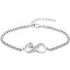 AIWENXI Cristallo Infinity cremazione gioielli urna bracciali per ceneri per donne uomini cristallo cuore memoria memoria cenere braccialetto gioielli