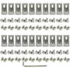 Lzjcyxgs (20 set), angolo angolare 40 x 40 mm, 20 angoli in alluminio per tubi profilati in alluminio/alluminio (argento), 40 dadi a T M8, 40 viti esagonali M8 x 8 mm, per fessura da 8 mm