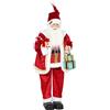 HOMCOM 120 cm Babbo Natale Grande Animato a Batteria, con Musica e Movimento, Costume Rosso, Regali, Bastoncino Zucchero | Aosom Italy