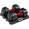 SPORTNOW Set di Manubri Regolabili da 48 kg, 10 in 1 con Sistema Quick-Dial | Aosom Italy