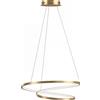 HOMCOM 38W Lampada Sospensione LED con 2 Anelli e 3 Temperature di Colore, 3000-6000K, Altezza Regolabile, Oro | Aosom Italy