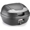 GIVI SRL Bauletto GIVI nero goffrato con catadiottri verniciati internamente color argento comprensivo di piastra e kit universale lt 20- E340NT2