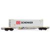 RIVAROSSI HR6703 Sgnss, livrea grigia, con container da 45' 'DB Schenker''