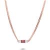 ORO&CO 925 Collana in argento rosato con zirconi