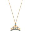 DISNEY Collana in argento dorato pendente simbolo corona