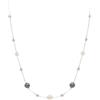 ORO&CO 925 Collana in argento 925 con pere bianche e nere oro&co 925