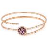 GOLD ART Bangle in oro rosa e oro bianco con ametista e diamanti