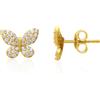 ALFIERI & ST. JOHN 925 Orecchini incanto in argento dorato con zirconi bianchi