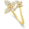 ALFIERI & ST. JOHN 925 Anello incanto in argento dorato con pavé zirconi bianchi