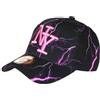 Hip Hop Honour Berretto NY Rosa Fluo Nero Stile Originale Streetwear Baseball Eklyr - Taglia unica - Rosa