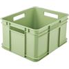 keeeper cassetta da trasporto maniglie, Euro-Box XL, 28 l, 43 x 35 x 24 cm, Bruno Eco Line, verde (Eco Grass Green)