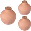 Relaxdays Coni Annaffiatori in Set da 3, marrone chiaro | Sfere di Irrigazione 800 ml, Ceramica, Irrigatori a Goccia per Vasi, Terracotta