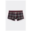Intimissimi Boxer Uomo In Cotone Superior Stampa Tartan Bordeaux