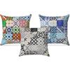 Set Di 2 Cuscini Sfoderabili : 30 X 50 Cm Azzurro