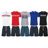 Pigiama Corto Da Uomo Lonsdale: Art. 24037 Rosso-blu Navy Taglia L