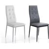 TOMASUCCI Set 4 Sedie Nina: Grigio