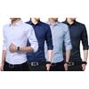 Camicia Da Uomo In Cotone Slim Fit: Nero Taglia S