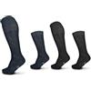 Set Di 6 Paia Calze Filo Di Scozia: Nero Corte 39-41