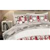 Parure Copripiumino Gnomi 100 % Cotone Made In Italy: Singolo Rosso