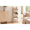 Brooklyn-mobiletto In Legno Con 3cestini-35x35x101 Cm