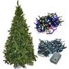 Albero Di Natale + 100 Luci Led Bianco Freddo - 90 Cm