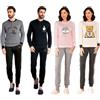 Hollywood Milano Pigiama Uomo Hollywood Milano: Art. Fr016 Grigio Melange Taglia Xxl