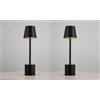 Pyramidea Set Con 2 Lampade A Led Ricaricabili Da Scrivania Pyramidea: Bianco