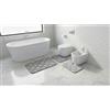 Set Di 3 Tappeti Bagno Memory Antiscivolo: Grigio