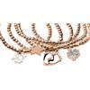 5chic Bracciale In Acciaio: Charm Quadrifoglio Con Cristalli