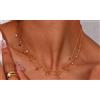 Collana Multicolore In Acciaio Inossidabile Placcato Oro 18 Carati