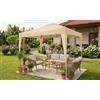 Gazebo Pieghevole Impermeabile 3 X 4 M: Beige