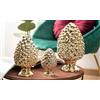 Set Di 3 Pigne Siciliane Da Decorazione: Argento
