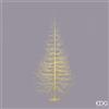 EDG Enzo De Gasperi Albero di Natale Faggio Rich Oro 2690 MicroLED H210 Ø130 cm IP44 - Albero Luminoso da Esterno